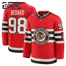 Børn NHL Chicago Blackhawks Trøje 2024-25 Fanatics Premium NHL Connor Bedard Rød Winter Classic